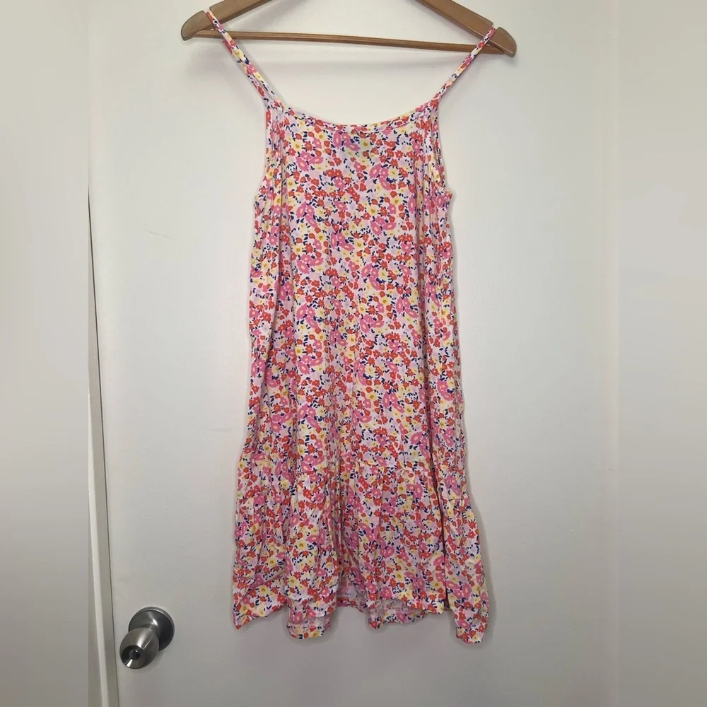 Old Navy Girls Floral Sundress XL 14-16 Pink Spring Summer Dress Cottagecore